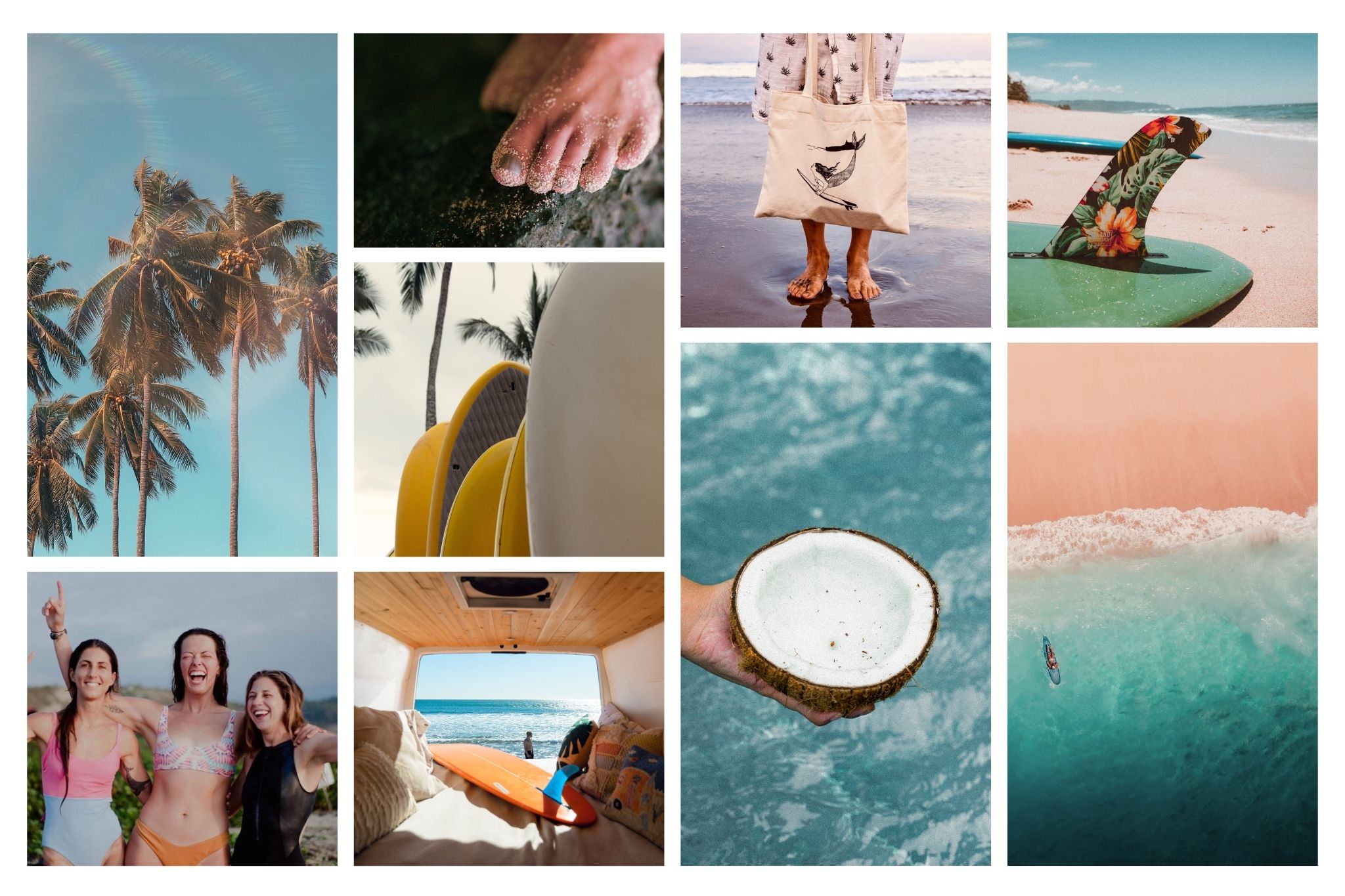 surf lifestyle mood board inspiration